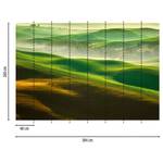 Fotomurale Colline Tessuto non tessuto - Marrone / Verde - 3,84cm x 2,6cm