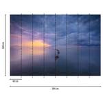 Fotobehang Wetland Sunrise See vlies - blauw / lila - 3,84cm x 2,6cm
