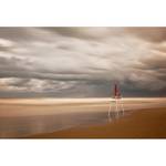 Fotomurale Spiaggia e nuvole Tessuto non tessuto - Beige / Grigio - 3,84cm x 2,6cm