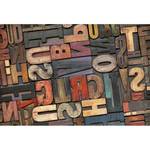 Fototapete Vintage Letters Holz