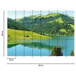 Fotomurale Lago assolato Tessuto non tessuto - Verde / Blu - 3,84cm x 2,6cm