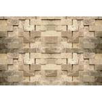 Fototapete 3D Stone Wall Vlies - Beige / Grau