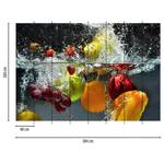 Fotomurale Refreshing Fruit Bunt Gelb Tessuto non tessuto -  3,84cm x 2,6cm