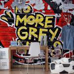 Fotomurale No More Grey Walls Graffitti Tessuto non tessuto -  3,84cm x 2,6cm