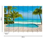 Fotomurale Spiaggia, mare e palme Tessuto non tessuto -  3,84cm x 2,6cm