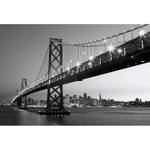 Fototapete San Francisco Skyline Grau Vlies - Schwarz / Weiß