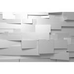 Fotomurale Muro 3D Tessuto non tessuto - Bianco / Grigio - 3,84cm x 2,6cm