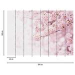 Papier peint Fleurs de cerisier Intissé - Rose / Blanc - 3,84 x 2,6 cm