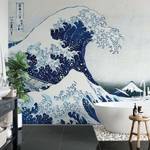 Papier peint The Great Wave Intissé - Bleu / Blanc - 3,84 x 2,6 cm