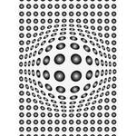 Papier peint Punkte 3D Modern Intissé - Noir / Blanc - 1,92 x 2,6 cm
