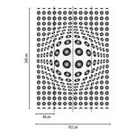 Fotomurale Punti 3D Tessuto non tessuto - Nero / Bianco - 1,92cm x 2,6cm