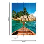 Fotobehang St.Pierre Island Seychelles vlies - blauw / bruin / groen - 1,92cm x 2,6cm