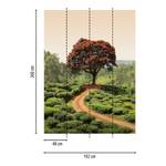 Fotobehang Landschap Natuur vlies - groen / rood / beige - 1,92cm x 2,6cm