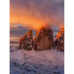 Fototapete Mountain Peaks Italy Vlies - Rot / Orange / Braun