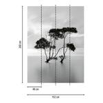 Fotobehang Trees In Still Water vlies - zwart / wit - 1,92cm x 2,6cm