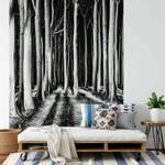 Fotobehang Ghost Forest vlies - zwart / wit - 1,92cm x 2,6cm - Breedte: 1.9 cm