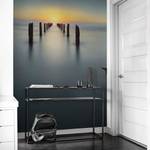 Fotobehang Sea Infinity vlies - blauw / geel - 1,92cm x 2,6cm