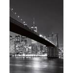 Fotomurale Brooklyn Bridge Tessuto non tessuto - Nero / Bianco - 1,92cm x 2,6cm - Larghezza: 1.9 cm