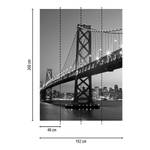 Fotomurale San Francisco Skyline Tessuto non tessuto - Nero / Bianco - 1,92cm x 2,6cm