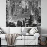 Fotobehang New York Skyline vlies - zwart / wit - 1,92cm x 2,6cm