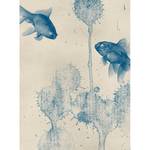 Fotomurale Blue Fish Tessuto non tessuto - Beige / Blu - 1,92cm x 2,6cm