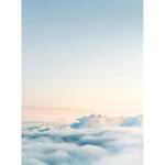 Fotobehang Over the Clouds vlies - blauw / wit / geel - 1,92cm x 2,6cm - Breedte: 1.9 cm