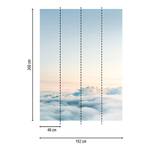 Fotobehang Over the Clouds vlies - blauw / wit / geel - 1,92cm x 2,6cm - Breedte: 1.9 cm