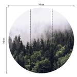 Fotomurale Foggy Forest Tessuto non tessuto - Verde / Bianco - 1,4cm x 1,4cm