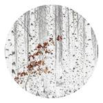 Fotobehang White Birch Forest vlies - grijs / wit / rood - 1,4cm x 1,4cm