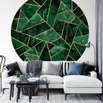 FotomuraleDark Green Emeralds Tessuto non tessuto - Verde / Oro - 1,4cm x 1,4cm