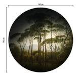 Papier peint Umbrella Pines Intissé - Vert / Marron / Noir - 1,4 x 1,4 cm