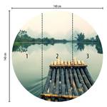 Fotomurale Raft Trip in China Tessuto non tessuto - Verde / Beige - 1,4cm x 1,4cm