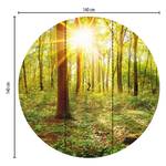 Fotomurale Deep in the Woods Tessuto non tessuto - Marrone / Verde - 1,4cm x 1,4cm