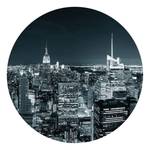 Fotomurale New York Skyline Tessuto non tessuto - Nero / Bianco / Blu - 1,4cm x 1,4cm