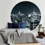 Fotobehang New York Skyline vlies - zwart / wit / blauw - 1,4cm x 1,4cm