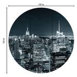 Fotomurale New York Skyline Tessuto non tessuto - Nero / Bianco / Blu - 1,4cm x 1,4cm