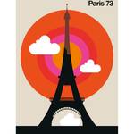 Fotobehang Paris premium vlies - beige / oranje / zwart - 2cm x 2,7cm - Vlies premium
