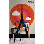 Fotobehang Paris mat vlies - beige / oranje / zwart - 2cm x 2,7cm - Vlies mat