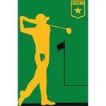 Fotobehang Golf player structuurvlies - groen / geel - 2cm x 2,7cm - Structuurvlies