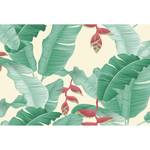 Papier peint Heliconia I Intissé mat - Beige / Vert / Rouge - 4 x 2,7 cm - Non tissé mat