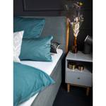 Boxspringbett California Box Stoff TUS: 16 blue - 160 x 200cm - Doppelmatratze H2/H3 - Unifarben