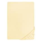 Drap housse en jersey fin 0077144 Jersey de coton - Jaune clair - 140 - 160 x 200 cm