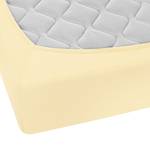 Drap housse en jersey fin 0077144 Jersey de coton - Jaune clair - 140 - 160 x 200 cm