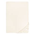 Lenzuolo con gli angoli 0077144 Jersey di cotone - Bianco crema - 140-160 x 200 cm