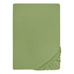 Drap housse en jersey fin 0077144 Jersey de coton - Vert - 90-100 x 200 cm