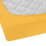 Drap housse en jersey fin 0077144 Jersey de coton - Jaune - 90-100 x 200 cm