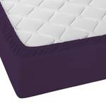 Drap-housse en flanelle 0002744 Coton - Violet foncé - 140 - 160 x 200 cm