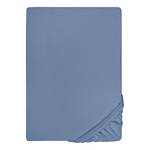 Drap housse en jersey fin 0077144 Jersey de coton - Bleu jean - 180-200 x 200 cm