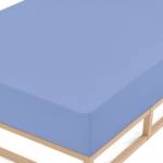 Drap-housse en flanelle 0002744 Coton - Bleu - 140 - 160 x 200 cm