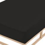 Drap-housse en flanelle 0002744 Coton - Noir - 180-200 x 200 cm